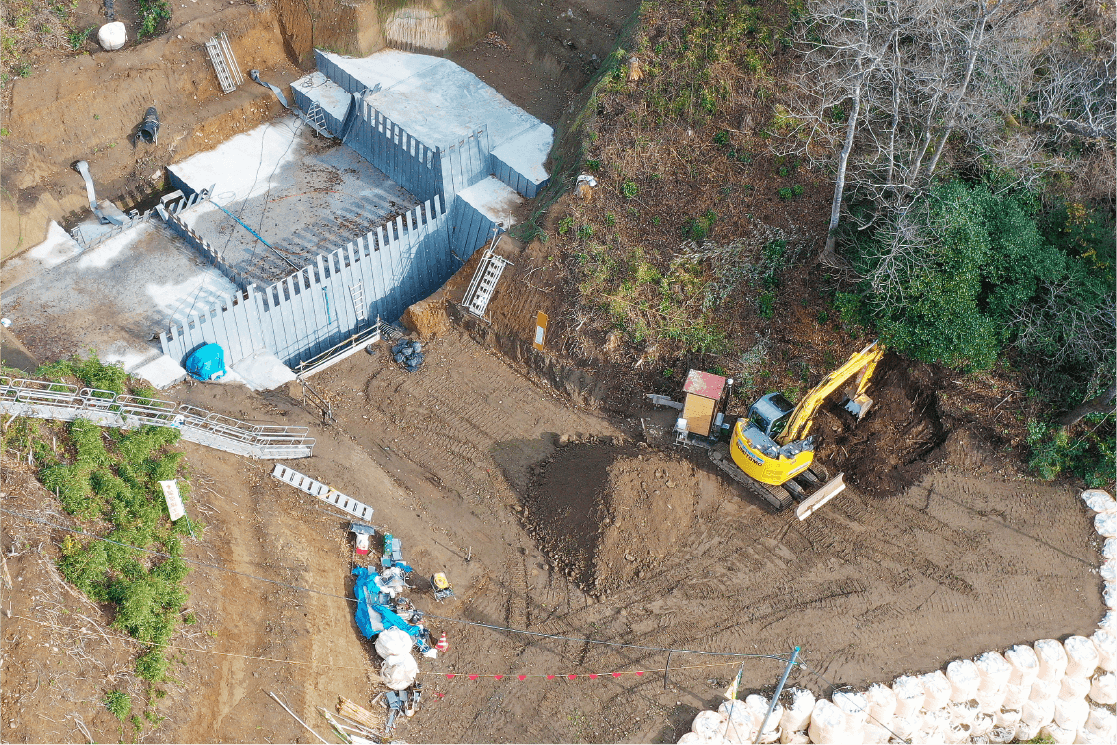 山崎沢砂防堰堤工事