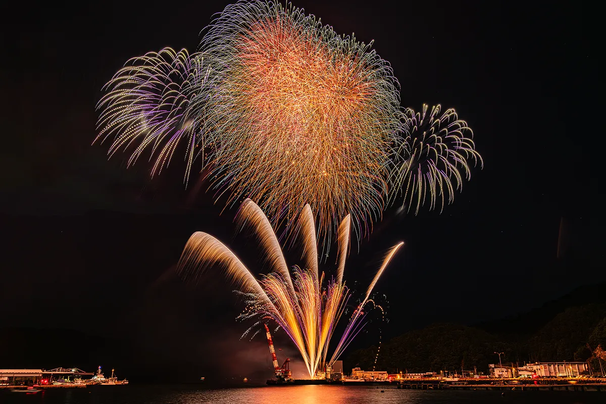 おながわみなと祭り花火用台船協力