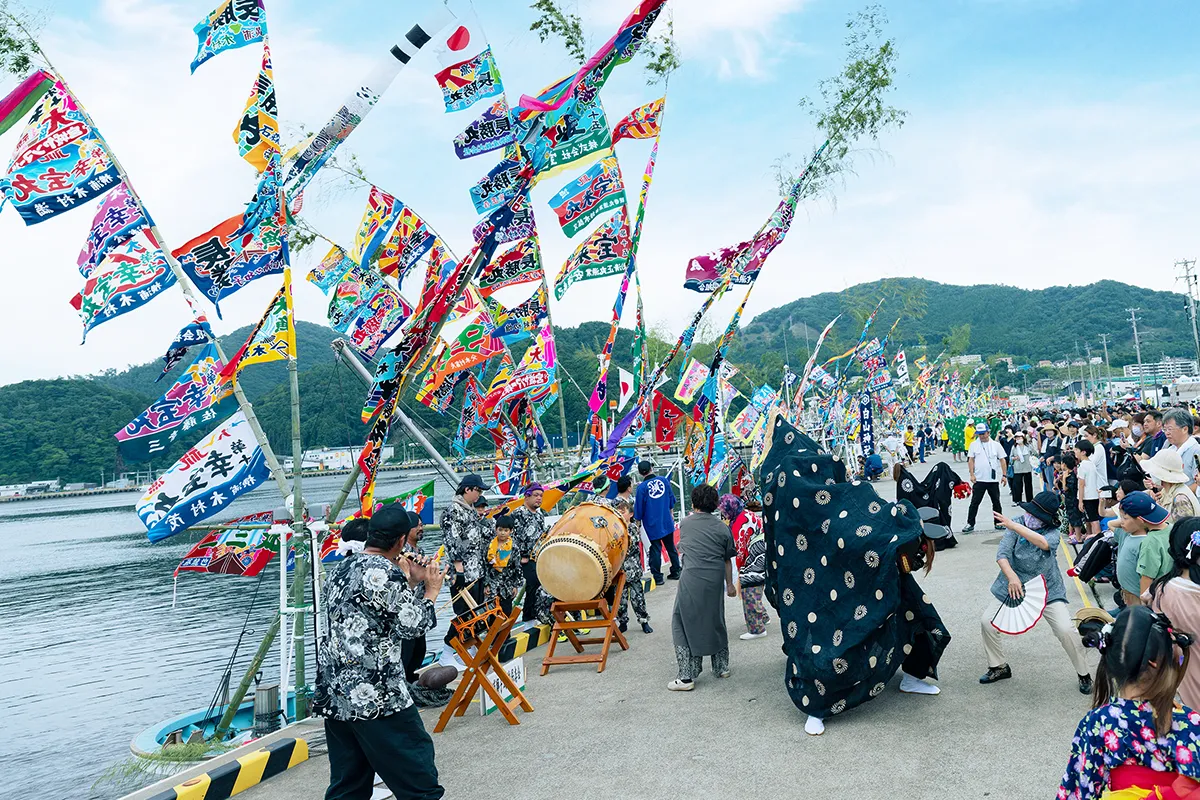 おながわみなと祭り花火用台船協力